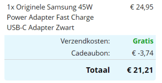 GSMpunt kortingscode voor 15% korting op alle Samsung accessoires