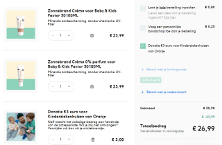 1+1 gratis op zonproducten bij Naïf