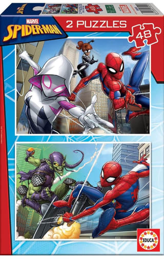 Educa 2 Puzzles de 48 Piezas, Puzzle Infantil Spider-Man por 5€.