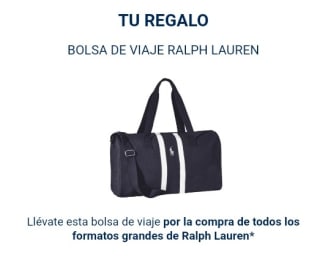 Regalo de Bolsa de Viaje Ralph Lauren por compra.