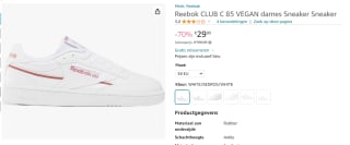 Club C 85 Vegan sneakers voor €29,90 bij Amazon