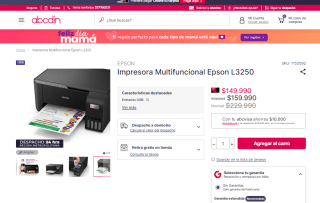 Impresora Multifuncional Epson L3250 por $149.990