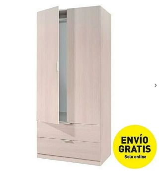 Armario para ropa con 2 puertas y 2 cajones a solo 99€