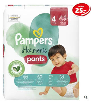 Prijsfout! Pampers Baby-Dry Night Pants en Harmonie Pants 3 voor €25 bij Trekpleister