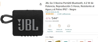 Bocina JBL Go 3 por $544