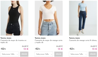 TOMMY JEANS - Camisetas para ellas por 13€