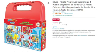 Puzzle Educa Maleta Progresivos Superthings 12-16-20-25 Piezas por 6.89€