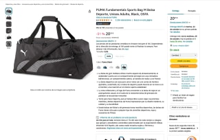 PUMA Fundamentals Sports Bag M Bolsa Deporte por solo 20,53€