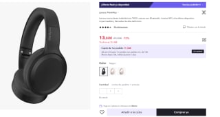 Auriculares Lenovo inalámbricos TH30 por 13.52€ (Cuenta Nueva 8.11€)