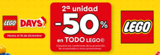 LEGO 50% descuento en la segunda unidad en ToysRys