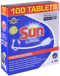 Sun Professional Classic vaatwastabletten (100 vaatwasbeurten) voor €3,99 bij Butlon