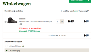 20% korting op 1 artikel naar keuze bij Welkoop