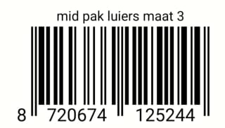 Kruidvat 3 Midi Luiers Midpack met 50% korting dmv barcode