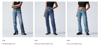 25% kassakorting bij aankoop van 2 jeansbroeken bij Weekday