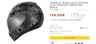 Casco Integral Moto Icon Domain Gravitas por 120€