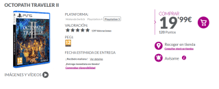 Videojuego Octopath Traveler II PS5 por 19,99€