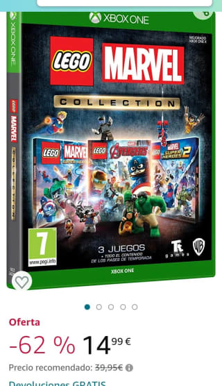 LEGO Marvel Collection Xbox One por 14,99€.