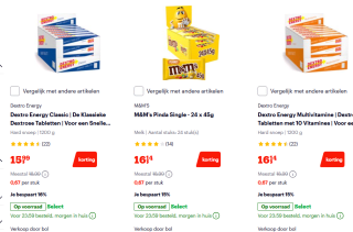 Tot 40% korting op voordeelverpakkingen snacks, tussendoortjes en snoepgoed bij Bol