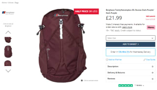 Keep a Berghaus Twnty4sevenplus 25L rucsac dark purple from M&M Direct for £21.99