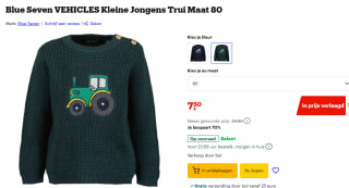 Blue Seven kindertrui blauw voor €7,50 bij Bol