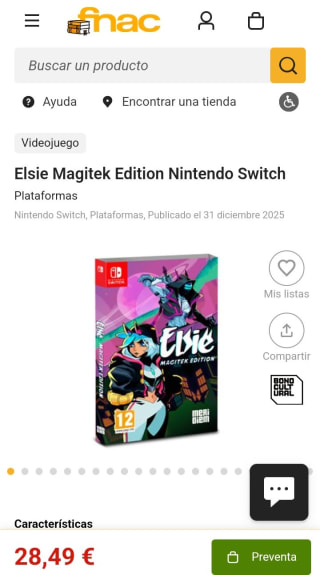 Elsie Magitek Edition Nintendo Switch por 28,49€(socios)
