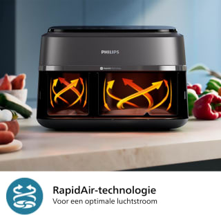 PHILIPS 3000 Series Dual Basket Airfryer Zwart voor €153 bij Amazon
