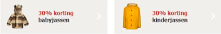 Alle kinder- en babyjassen 30% en damesjassen 25% korting bij Hema