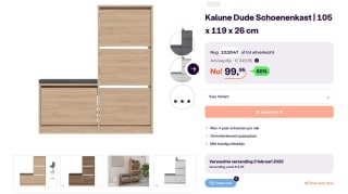 Kalune Dude Schoenenkast | 105 x 119 x 26 cm voor €99,95 bij iBOOD