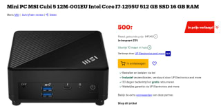MSI Cubi 5 12M-001EU mini-pc voor €500 bij Bol