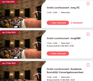 Gratis Lunchconcerten in het Concertgebouw in Amsterdam