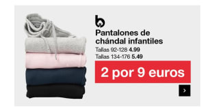 2 pantalones chándal infantiles por 9€ desde Zeeman