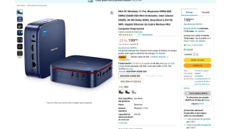 Mini PC Blackview MP60 Windows 11 Pro 8GB DDR4 256GB SSD Intel Celeron N5095 4K HD HDMI Dual-Band WiFi por 159,99€
