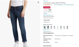 Lee Slim Fit Heren Jeans voor €36,75 met Amazon prime