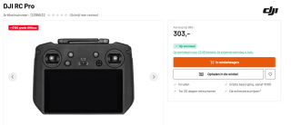 DJI RC Pro Afstandsbediening voor €303 bij Kamera Express