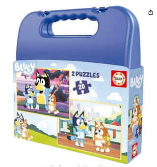 Marca Educa Maleta Puzzle Bluey 2x20 Piezas por 6,20€