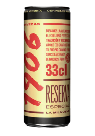 52 latas 1906 Cerveza rubia Reserva Especial 33 cl por 30,12€