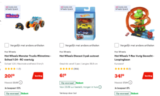 Hot Wheels Diecast 5 pak autoset gratis bij aankoop van 2 Hot Wheels items bij Bol