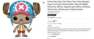 Figura Funko Pop Vinyl, One Piece, Tony Tony Chopper, por 8€