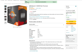Procesador AMD Ryzen 5 5600X por solo 117€