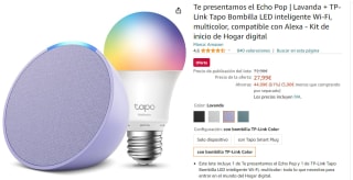 Echo Pop + TP-Link Tapo Bombilla LED inteligente Wi-Fi por 27,99€