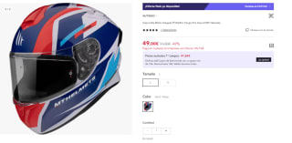 Casco Integral Targo Pro Sound MT Helmets por 49€ (Cuenta Nueva 37€)