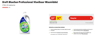 Dreft Vloeibaar Wasmiddel Professional 83 wasbeurten 3,73 liter voor €9,95 bij Kruidvat