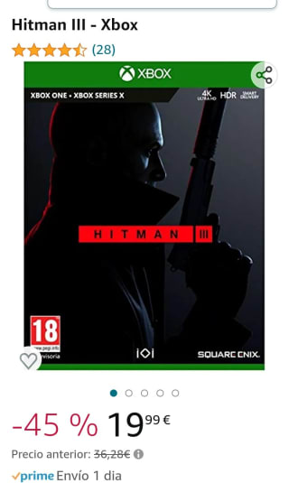 Hitman III Xbox por 19,99€.