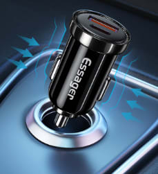 Cargador de coche Essager 2x USB QC 3.0 a 0,99€