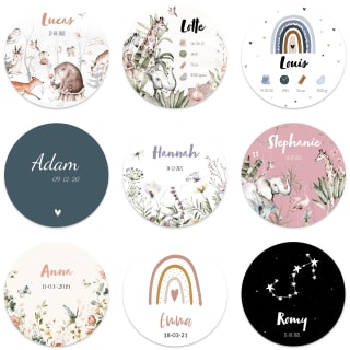 Unieke kans! Geboortecirkels & Posters 50% korting! bij Topdoek! Een geboortecirkel normaal € 13,50 nu voor €6,75.