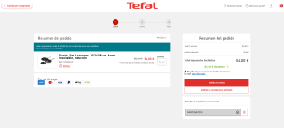 Set 3 sartenes Duetto 20/24/28cm Acero Inoxidable Inducción por 54€