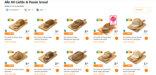 1+1 gratis op alle Liefde en Passie broden bij de AH