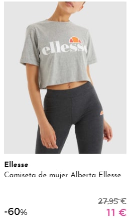 Camisetas deportivas para ellas a 9€, 10€ y 11€