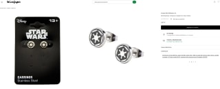 Pendientes Imperio Galáctico Star Wars por solo 6,95€