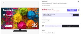 Televisor LED PANASONIC de 55" modelo TX-55MX710 GoogleTV por 394€